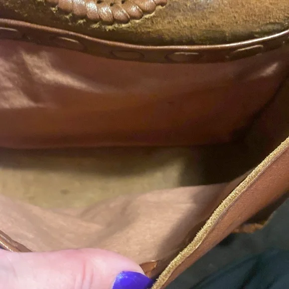 Vintage handmade western style leather handbag - Picture 5 of 6